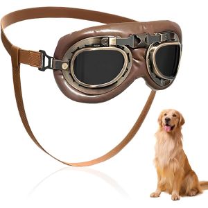 Jgd-Chiens De Taille Moyenne Et Grande Lunettes De Protection, Chien Accessoires Sunglasses Moto, R&eacute;glable Dog Lunette Drole, Lunettes Pour Chien Lunette Uv Pour Plein Air Voiture - Neuf