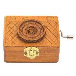 Boite a musique en bois a manivelle, jolie boite a musique populaire, decoration d'interieur, cadeau (#A) - Neuf