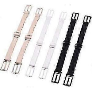 6 Pièces Soutien-Gorge Sangle Clips Arrière Soutien-Gorge Élastique Clips De Bretelle Pour Femmes Réglables Antidérapants Supports Stop Bra Bretelles (Noir,Couleur Chair Et Blanc) - Neuf