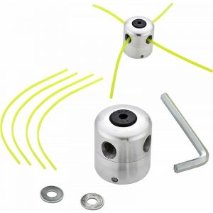 T&ecirc;te de d&eacute;broussailleuse universelle, fil d'aluminium, bobine double fil, fil nylon pour d&eacute;broussailleuse, 1 fil + 4 fils - Neuf