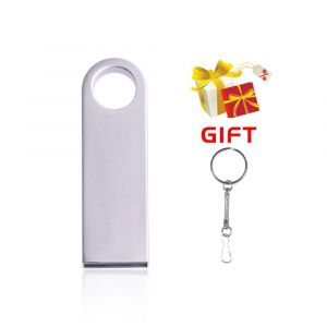 KALPZ-Clé Usb En Métal, 8 Go 16 Go 32 Go 64 Go, Clé Mémoire Haute Vitesse, Disque U 128 Go, Porte-Clés Étanche, Clé Cadeau En Métal,128 Go,Argent - Neuf