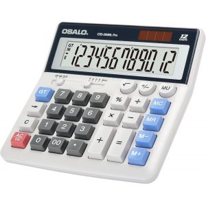 Calculatrice de Poche Grandes Touches Tr&egrave;s Grand &eacute;cran 12 Chiffres Calculatrice de Bureau (OS-200ML) - Neuf