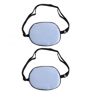 Lot De 2 Cache-?Il En Soie De M&ucirc;rier Pour L'amblyopie, Le Strabisme Et L'?Il Paresseux, Avec Sangle Ajustable - Neuf