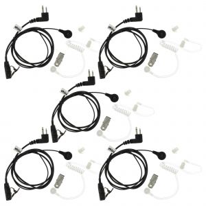 vhbw 5x Oreillette compatible avec Motorola GP88 radio talkie-walkie, c&acirc;ble acoustique transparent - Neuf