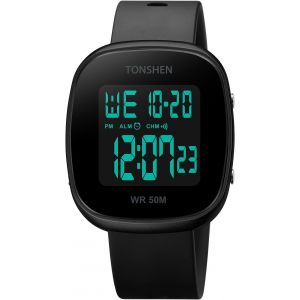 Unisex Montre Homme Femme Digitale 50m Etanche Outdoor Militaires &Eacute;lectronique Chronom&egrave;tre Date Plastique Caisse Et Caoutchouc Ruban Sport Montres Bracelet.[J706] - Neuf