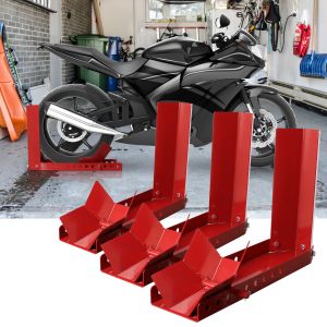 3x Suportes Para Motociclos Suporte Para Roda Traseira De Motociclo Macaco Vermelho Suporte De Transporte - Neuf