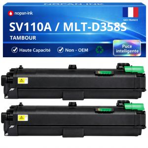 Pack de 2 Toners compatible pour imprimantes Samsung MLT-D358S MLTR358S SV110A Noir 30000 Pages NOPAN-INK - Neuf