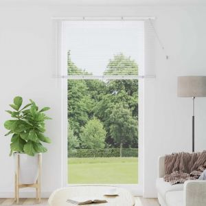 Vidaxl Store De Fenêtre Avec Des Rideaux Autre Blanc 80 X 130 Cm Aluminium - Neuf