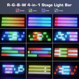 150w Led Rgbw Wallwasher 450 Leds Exterieur Projecteur Stroboscope Lumière De Scène Barre Wallwasher Avec Télécommande Pour Fête Patio Jardin Plein Air - Neuf