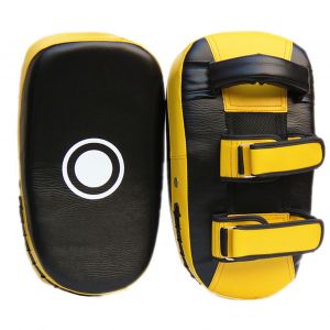 Coussinets De Boxe Professionnels En Forme D'arche, Rembourrage En Pu Epais Et Sur, Equipement D'entrainement Cible, Bord Jaune - Neuf