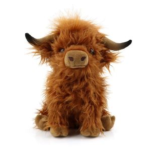Peluche vache des Highlands écossaise, jouet mignon et doux en peluche, jouet de couchage pour enfants, 25c - Neuf