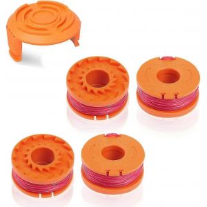 Worx WA0010 Worx 20V Tondeuse à gazon longue durée Bobine de fil de remplacement 1,65 mm/3 m compatible avec WG150,WG151.5,WG160,WG163E.2,WG163E.1,WG174,WG180 (4 spoo - Neuf