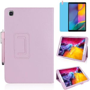 Tablettes Coque Pour Samsung Galaxy Tab A 10.1 Inch 2019 (Sm-T510 T515 T517),Full De Protection Multi-Angle Debout Etui Cuir Housse Avec Stylus Pen,Protecteur Film (Pink) - Neuf