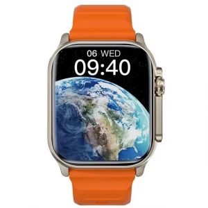 T800 Ultra montre intelligente 2025 49mm homme femmes Bluetooth appel BT musique Sport sans fil charge Smartwatch pour Android IOS Orange tape - Neuf