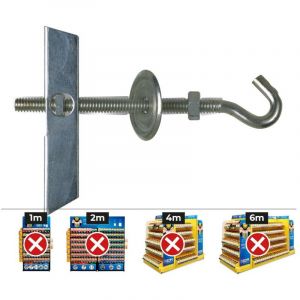 Bo&icirc;te De 50 Pcs. Crochet Pivotant M5 Avec Rondelle Et &eacute;crou - Neuf