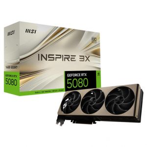 MSI GEFORCE RTX 5080 16G INSPIRE 3X OC carte graphique NVIDIA 16 Go GDDR7 - Neuf