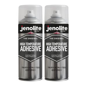 Spray adhésif haute température JUSQU'À 80°C 2x400 ml Adhésif de contact polyvalent Séchage rapide,liaison forte Convient à la plupart des matériaux et surfaces - Neuf