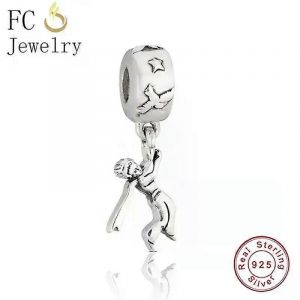 Fc Jewelry Fit Original Pan Charms Bracelet 925 Argent Sea Prince Avec Oiseau Et Perle &Eacute;toile Pour Fabriquer Des Femmes Berloque 2024 - Neuf