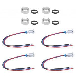 4 Set LED Voyant Lampe Cathode Commun Composants de Contr&ocirc;le Industriel 8mm 110- B - Neuf