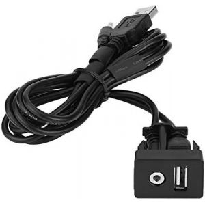 C&acirc;ble d'extension AUX 3 5 mm Prise de rallonge Montage du c&acirc;ble USB Panneau pour la Plupart des Voitures-Rallonge USB Jack - Neuf