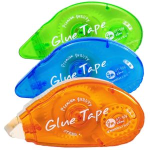 Lot De 3 Rouleaux De Colle, 8 Mm X 10 M, Double Face, Pour Travaux Manuels, Fabrication De Cartes, Album Photo, Journal, Scrapbooking - Neuf