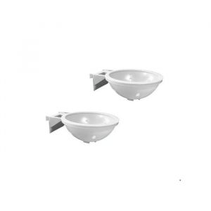 Nichoir D'incubation Pour Oiseaux Avec Support Blanc 15 Cm - Lot De 2 Nids En Plastique Pour Cage Canaris Et Perruches - Neuf