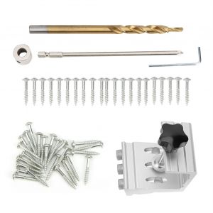 XYONG Guide de percage et de positionnement de poincon en alliage d'aluminium, outil de travail du bois, accessoire de goujonnage - Neuf