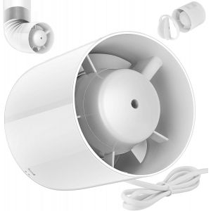 Extracteur D'air 100mm,Extracteur Dair 130 m³/h,34dB Leise,Extracteur Air,Extracteur D'air Salle de Bain pour Cuisine,WC,Serre,Tente de Culture,Garage.[I71] - Neuf
