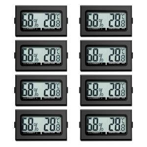 Thermom&egrave;tre num&eacute;rique int&eacute;rieur - Mini hygrom&egrave;tre - Thermom&egrave;tre d'int&eacute;rieur - Pour reptiles - Hygrom&egrave;tre num&eacute;rique - Pour bureau, cuisine, &eacute;cran LCD - Incubateur - Thermom&egrave;tre de serre (8) - Neuf