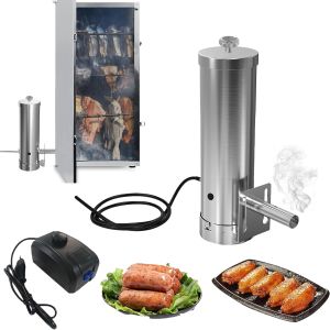 Ulteronixshop-G&eacute;n&eacute;rateur De Fum&eacute;e Froide, Acier Inoxydable G&eacute;n&eacute;rateur De Fum&eacute;e Serpentin Fumoir A Froid Fumoir A Froid avec Pompe pour BQQ Fumage &agrave; Froid Poisson Viande Fromage - Neuf