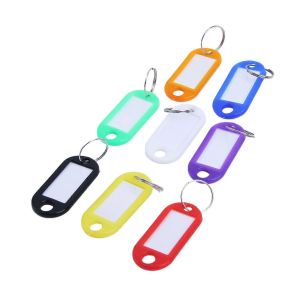 32x Multi-couleurs En Plastique Porte-clés Étiquettes D¿identification Étiquettes D¿identification Bagages avec Anneau Fendu Porte-clés - Neuf