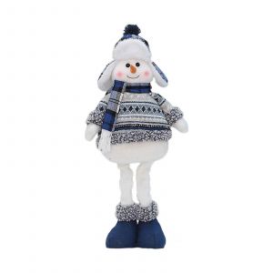 Poupée en peluche à longues jambes, jouet bleu, décoration de Noël, ornement de bureau, pour arbre de fête, décoration de vacances - Neuf