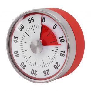 Compte à rebours mécanique Horloge visuelle magnétique de 60 minutes avec support pour l'étude Cuisine Cuisson Rouge - Neuf