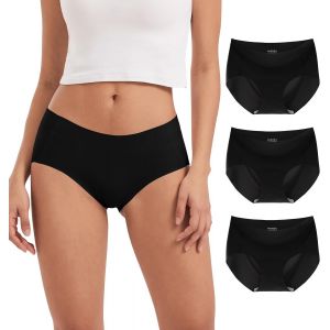 Khkui-Culotte Sans Couture Femme Léger Slip Invisible Microfibre Stretch Shorty Doux Lot De 3 - Neuf