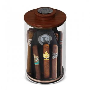 jarre &agrave; cigares en verre acacia cylindrique - Neuf