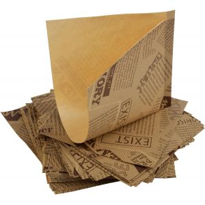 Jexnovashop-Lot De 200 Sacs &Agrave; Hamburgers En Papier 15x15 Cm - Triangulaire Pour Emballage Alimentaire, Sandwich En Kraft R&eacute;sistant &Agrave; La Graisse - Style Imprim&eacute; De Journal - Neuf