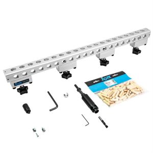 Gabarit de per&ccedil;age universel pour goujons 656 mm Norme europ&eacute;enne 32 mm incl. 100 goujons MW-Tech IAP656S - Neuf