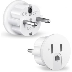 JGD-2 Pi&egrave;ces Adaptateur Prise France vers USA, Adaptateur Prise USA, Adaptateur de Voyage US vers EU, Prise Americaine Adaptateur Francais, Adaptateur US vers France - Neuf