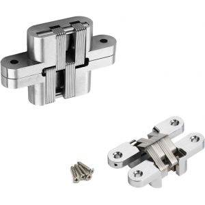 charni&egrave;res crois&eacute;es (1 paire) mat&eacute;riau en alliage de zinc, angle d'ouverture de 0 &agrave; 180 degr&eacute;s, charni&egrave;re de porte noire convient aux &eacute;crans pliants de porte pliante, etc. - Neuf