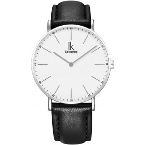 Ik Slim &Oslash;36mm Montre Hommes Femmes Ultra-Mince Bracelet Cuir.[J413] - Neuf