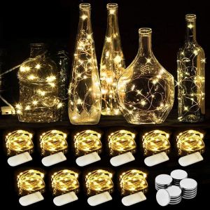 Led - 10 Pack 2M 20Leds Fil De Cuivre, S Piles Pour Vase Long Et Fin, Table, Interieur, Decoration Mariage, Decoration Noel, Deco Noel Interieur Maison - Neuf