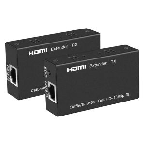 Prolongateur Hdmi Extender 1080p Émetteur D'extension Hdmi,Full Hd 3d Extendeur Ethernet Hdmi Soutien Transmission Sans Perte Pour Lecteur Ps4/Dvd/Sky/Box/Hdtv Etc.[W666] - Neuf