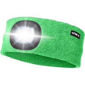 Eryi-Led Sport Bandeau,Rechargeable Par Usb Ultra-Lumineux 4 Lampe,Elastique Antidérapant Bandeau Cheveux Sueur Absorbant Pour Running Basketball Yoga Cyclisme Fitness - Neuf