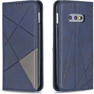 Mdy-Coque Pour Samsung Galaxy S10e, Housse Portefeuille En Cuir Etui De Protection Avec Slim Tpu Silicone Bumper Antichoc Magnétique Flip Case, Porte Cartes Avec Fonction Support Cover (Bleu) - Neuf