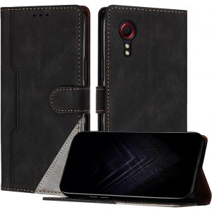 Sansh-Étui Pour Samsung Galaxy Xcover 5, Housse En Cuir Pu Avec [Protection Antichoc Tpu] [Fonction Support] [Porte-Cartes ] Antichoc Magnétique Coque Pour Galaxy Xcover 5 - Noir - Neuf