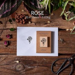Plante Vintage Fleurs Timbre En Bois Scrapbooking Tampons En Caoutchouc Cartes D'agenda Journal Journaling Scrapbooking Papeterie Diy - Neuf