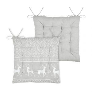 Galette De Chaise Cerf Style Montagne En Coton - Neuf