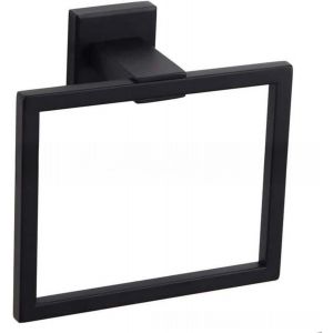 ERYI-Anneau Mural Carré Pour Serviettes De Salle De Bain, Toilettes, Porte-Manteaux, Mains, Porte-Serviettes Pour Matériaux En Acier Inoxydable, Noir Mat - Neuf