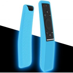Housse Coque En Silicone Pour Samsung Tv Télécommande Bn59 Series, Antichoc Antidérapant Remote Case Cover Étui De Protection Pour Samsung Smart 4K Tv Télécommande (Nightglow Blue) - Neuf