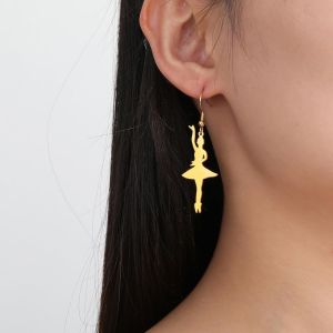 Kal-Boucles D'oreilles Gymnastique Ballerine Boucles D'oreilles Danse Ballerine Boucles D'oreilles Pendantes Danse Ballerine Inspiration Bijoux Danse Ballerine Cadeaux De R&eacute;cital Pour Femmes - Neuf